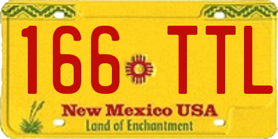 NM license plate 166TTL