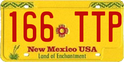 NM license plate 166TTP