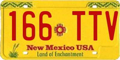 NM license plate 166TTV