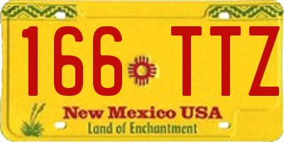NM license plate 166TTZ