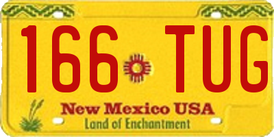 NM license plate 166TUG