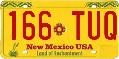 NM license plate 166TUQ