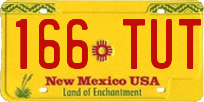 NM license plate 166TUT