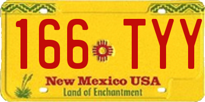 NM license plate 166TYY