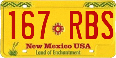 NM license plate 167RBS