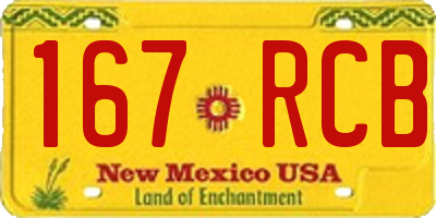 NM license plate 167RCB