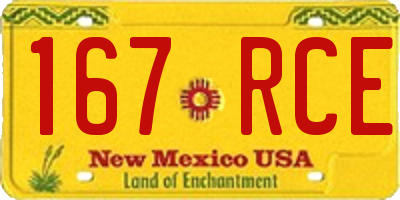NM license plate 167RCE