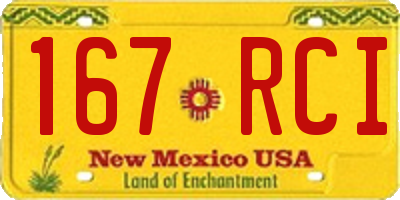 NM license plate 167RCI