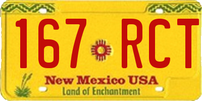 NM license plate 167RCT