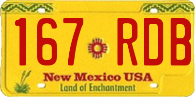 NM license plate 167RDB