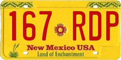 NM license plate 167RDP