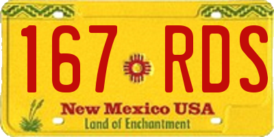 NM license plate 167RDS