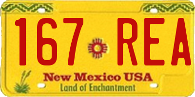 NM license plate 167REA