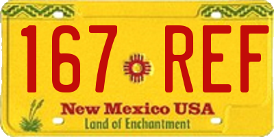NM license plate 167REF