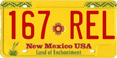 NM license plate 167REL