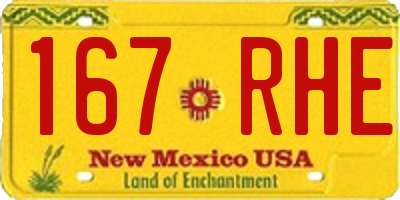 NM license plate 167RHE