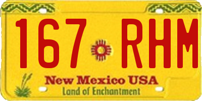 NM license plate 167RHM
