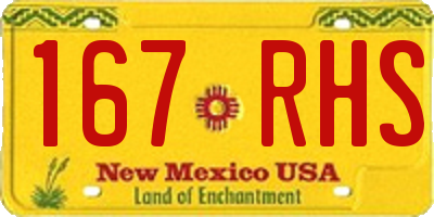 NM license plate 167RHS