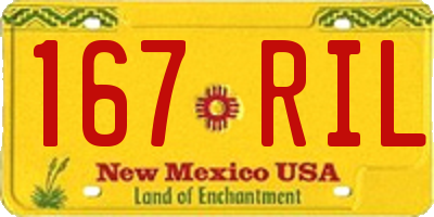NM license plate 167RIL