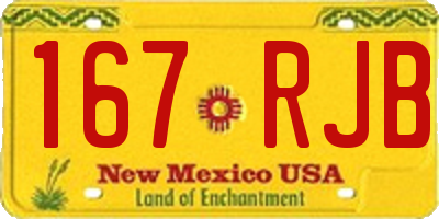 NM license plate 167RJB