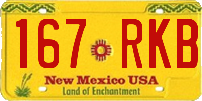 NM license plate 167RKB