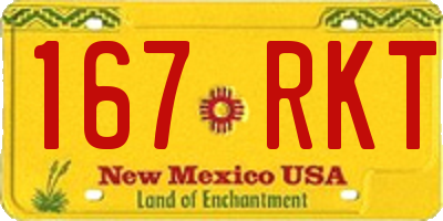 NM license plate 167RKT