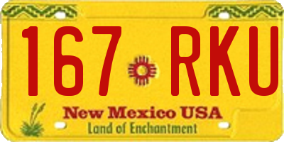 NM license plate 167RKU
