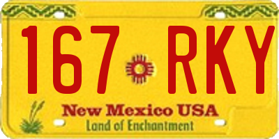 NM license plate 167RKY
