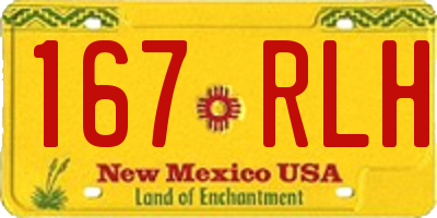 NM license plate 167RLH