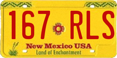 NM license plate 167RLS