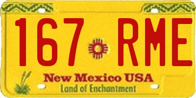 NM license plate 167RME