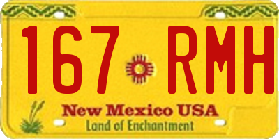NM license plate 167RMH
