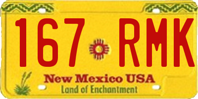 NM license plate 167RMK