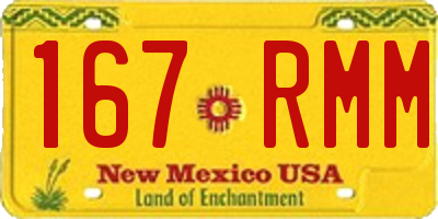 NM license plate 167RMM