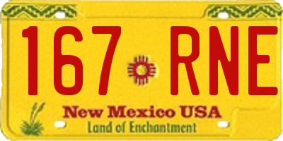 NM license plate 167RNE