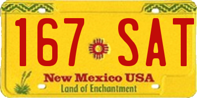NM license plate 167SAT