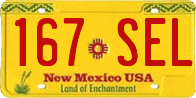 NM license plate 167SEL