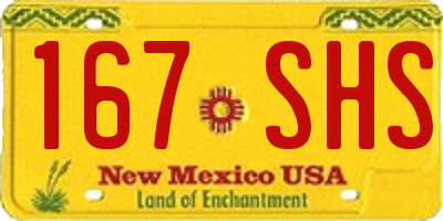 NM license plate 167SHS