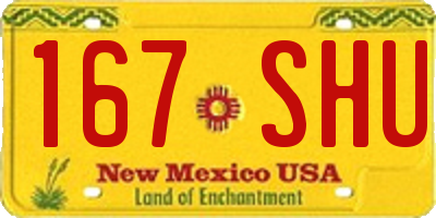 NM license plate 167SHU