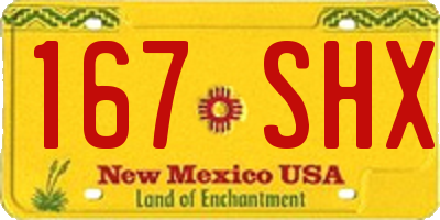 NM license plate 167SHX