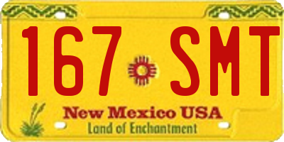 NM license plate 167SMT