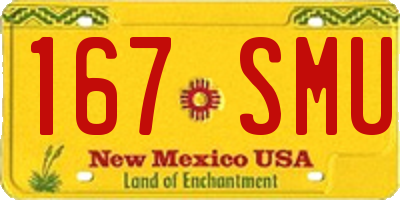 NM license plate 167SMU