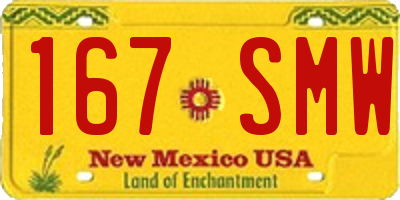 NM license plate 167SMW