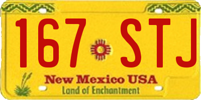 NM license plate 167STJ