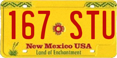 NM license plate 167STU