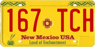 NM license plate 167TCH