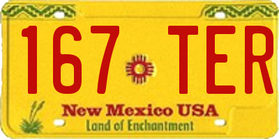 NM license plate 167TER