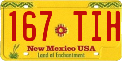 NM license plate 167TIH