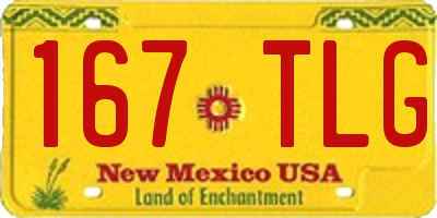 NM license plate 167TLG