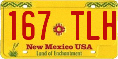 NM license plate 167TLH